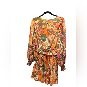 Flying Tomato Orange Green Wrap Sundress